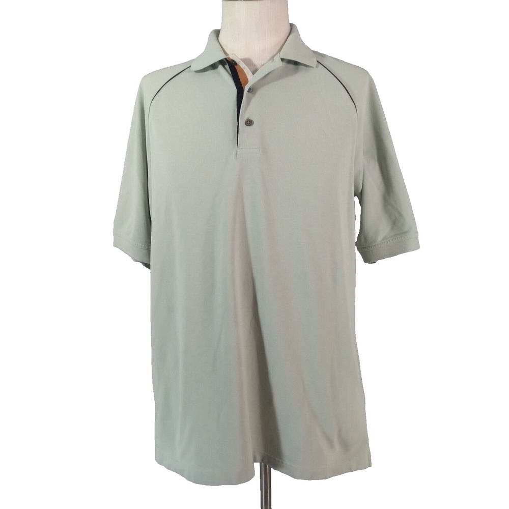 Ping golf polo shirt men's large green short-sleeve Flex stretch microfiber